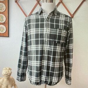 J. Crew Plaid Button-Down Shirt in Black and White